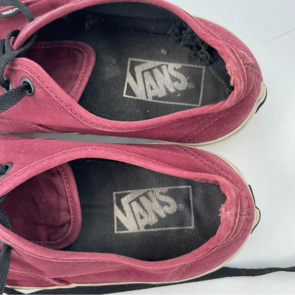 Vans Women’s Burgundy Canvas- SZ 6.5 -“Off the Wall” Skateboard Sneakers Shoes